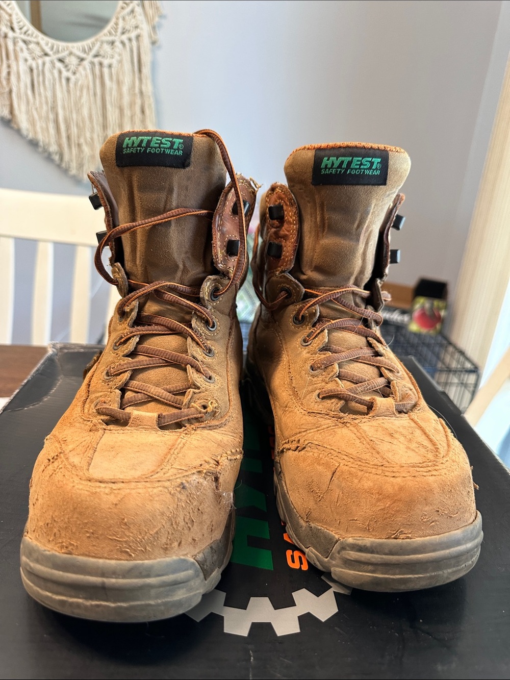 Well Worn Hytest Steel Toe Boots